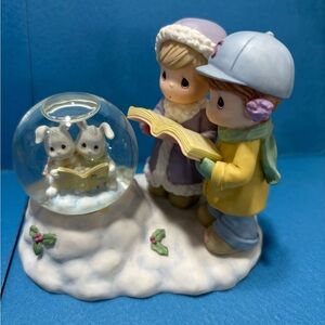 Precious Moments Charming Winter Figurine with Snow Globe